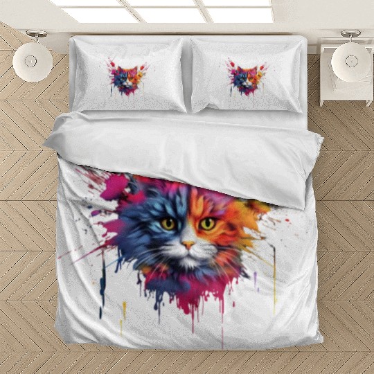 Color Explosion Persian Cat Bedding Sets