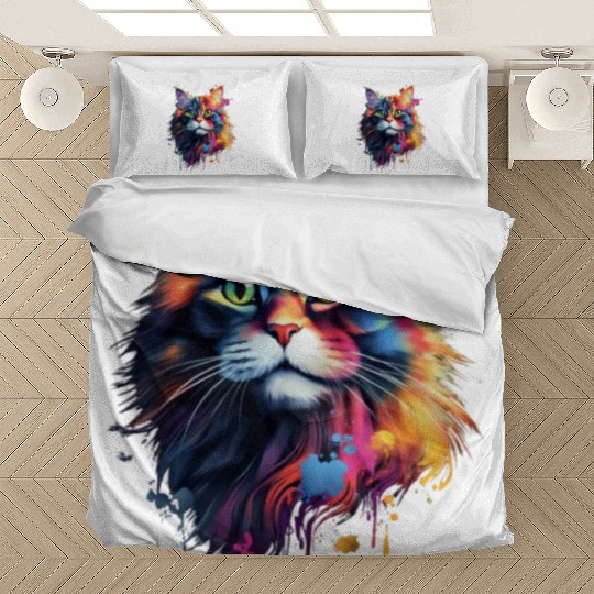Color Explosion Persian Cat Art Bedding Sets