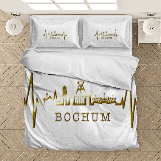 Bochum Skyline Heartbeat Ruhrpott Germany Lover Bedding Sets