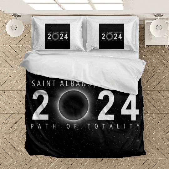 Saint Albans Vermont 2024 Eclipse Souvenir Cool Bedding Sets