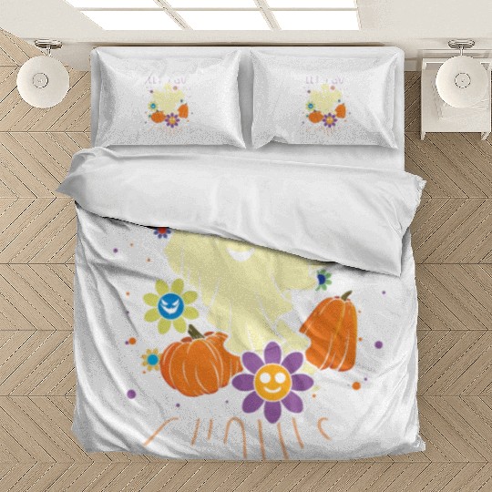 Retro Vintage Go Ghost Hippie Creepy Halloween Bedding Sets