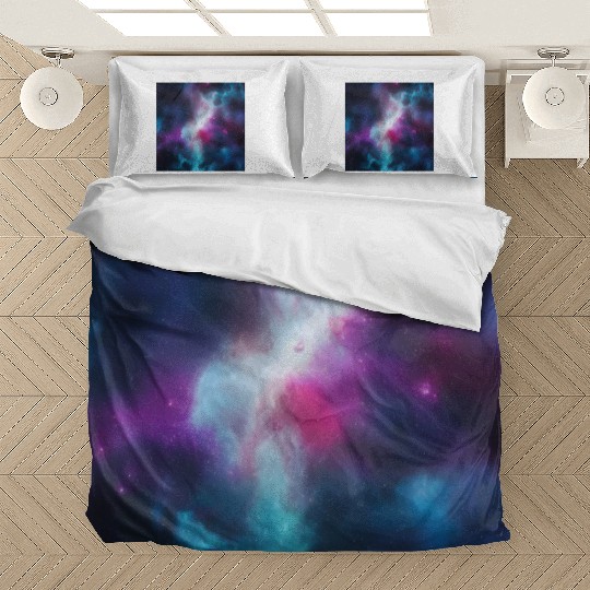 Galaxy nebula abstract design Bedding Sets