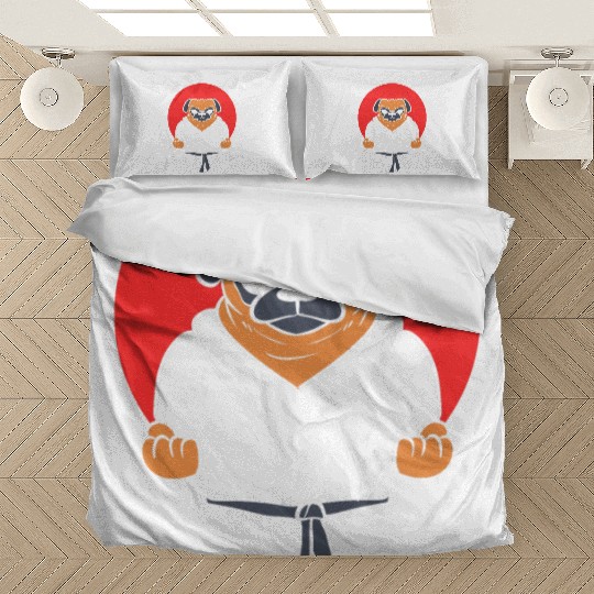 Pug Karate Karate Students Bedding Sets