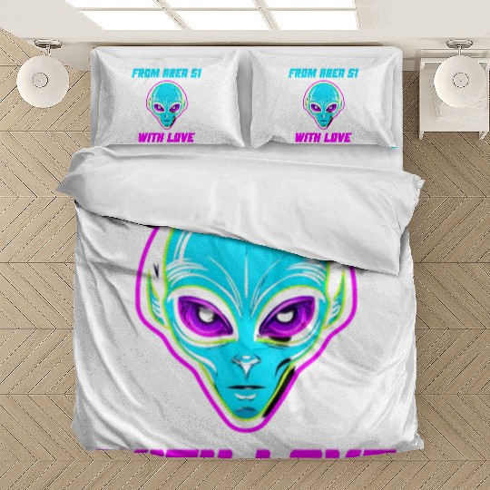 From Area 51 Alien With Love Bedding Sets