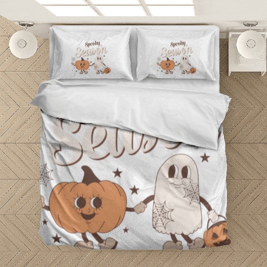 Spooky Season Ghost Pumpkin Friends Bedding Sets