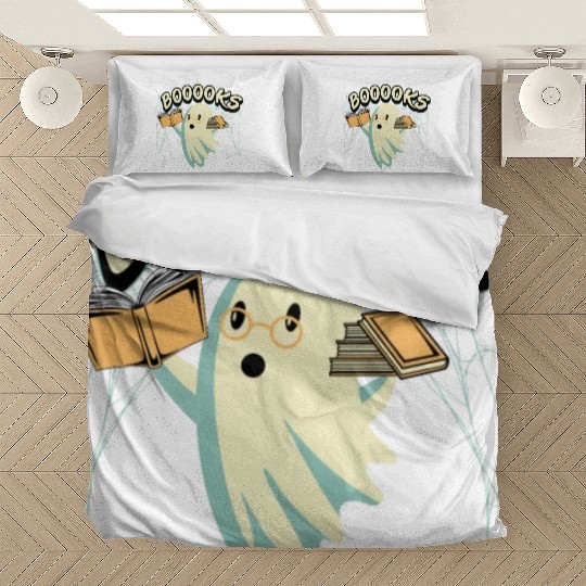 Ghost With Books Booooks Bedding Sets