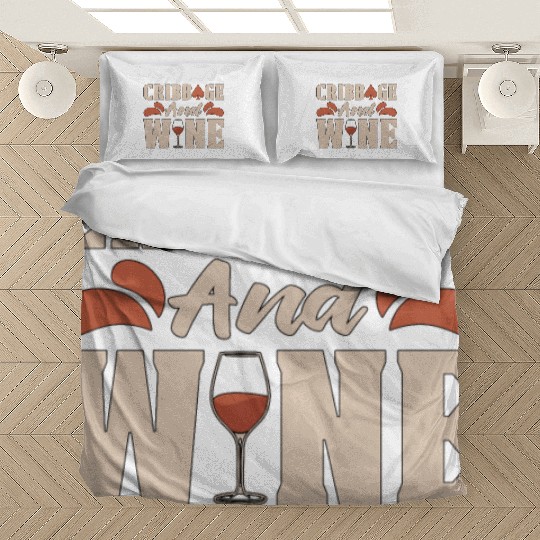 Cribbage And Wine Loves Board Game Card Game Crib Bedding Sets