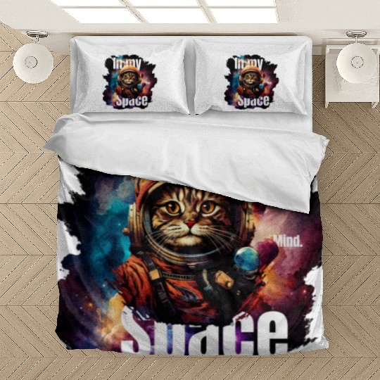 In my Mind Space Cat Astronaut Animal Pet Lover Bedding Sets
