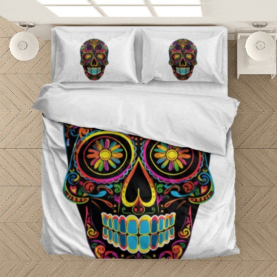 Neon Sugar Skull: Jack Skellington Design Bedding Sets