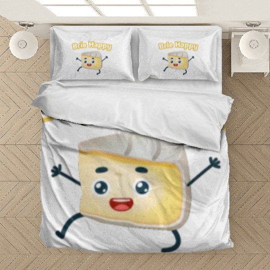 Brie Happy: Cheesy Pun for Cheese Lovers Bedding Sets