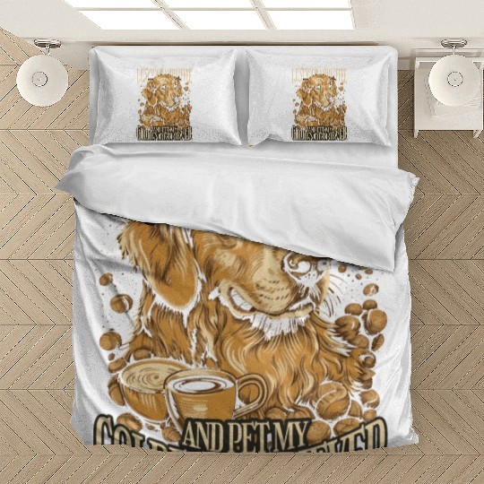 Golden retriever dog realistic Bedding Sets