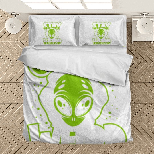 Stay Weird Extraterrestrial Ufo Conspiracy Alien Bedding Sets