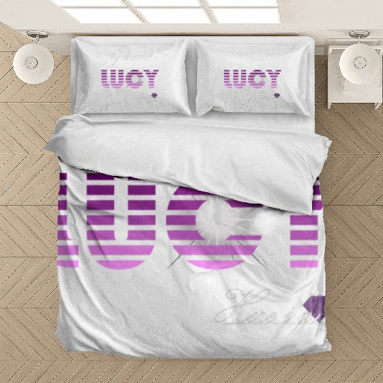 Lucy pink and violet - Latin's etymology - Light Bedding Sets
