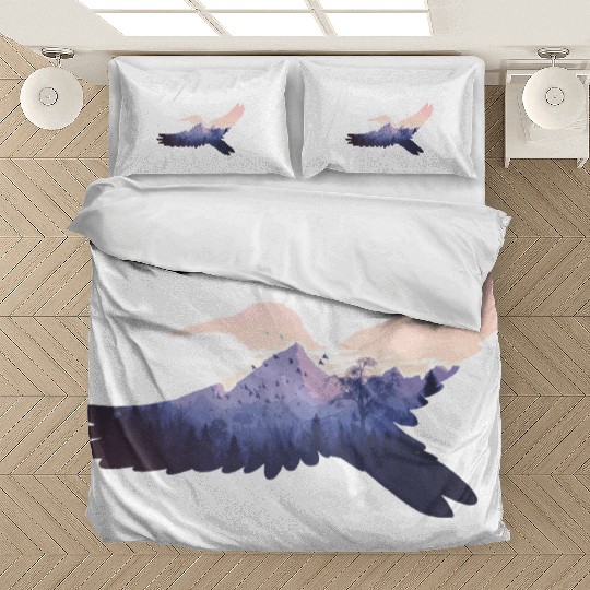 Hummingbird Bird Mountains Fly Nature Paradise Bedding Sets