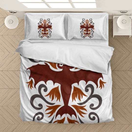 Folk Art Dragon Illustration Bedding Sets