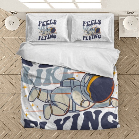 Feels Like Flying Spacecraft Cosmonaut Astronaut Bedding Sets