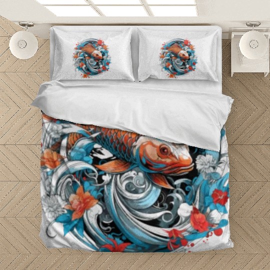 Koi Fish Koi Carp Japanese Koi Garden-Pond Koi Bedding Sets