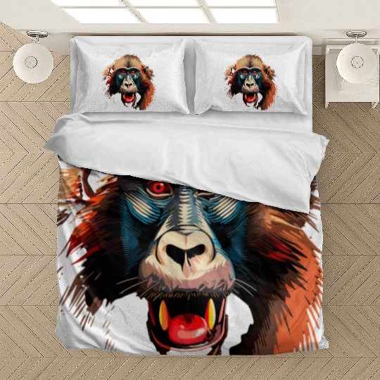 Baboon Monkey Lover Wildlife Animal Zookeeper Bedding Sets