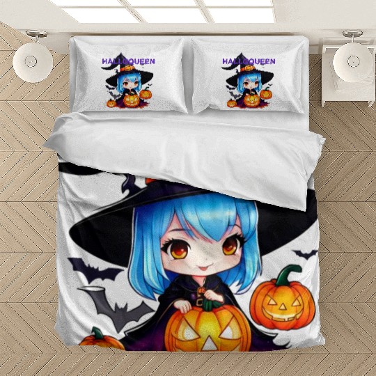 Hallo Light Blue Witch Bedding Sets