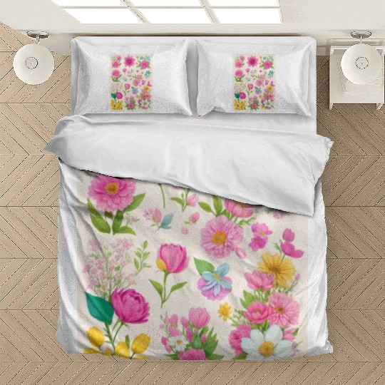 Buttercup and Marigold Spring Flowers Bedding Sets