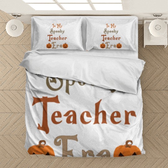 Funny Ghost, In My Spooky Teacher Era, Teacher Bedding Sets