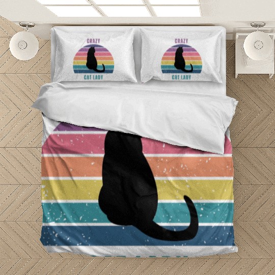 crazy cat lady Bedding Sets
