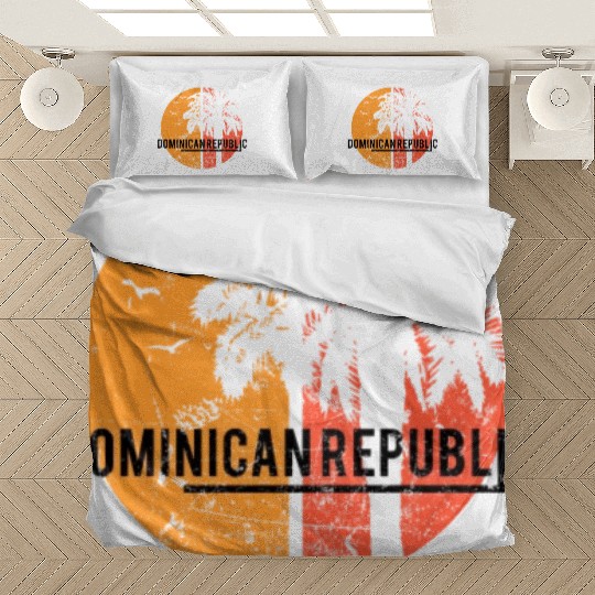 Artistic Dominican Republic Cool Palm Tree Bedding Sets
