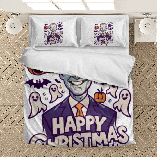 Happy Christmas Joe Biden Funny Halloween Bedding Sets