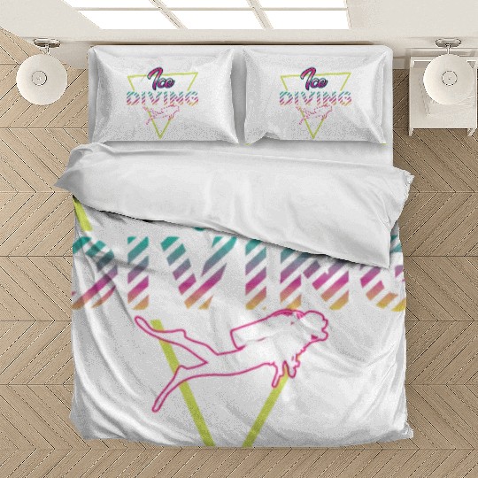 Retro 80s Ice Diving Outfit Bedding Sets
