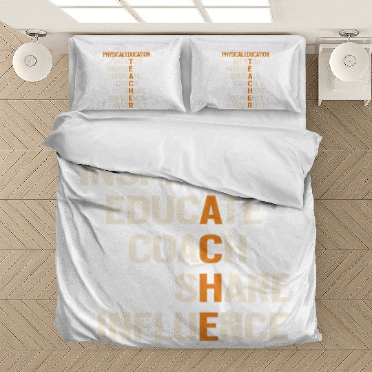 Pe Physical Education Teacher Teach Back To School Bedding Sets