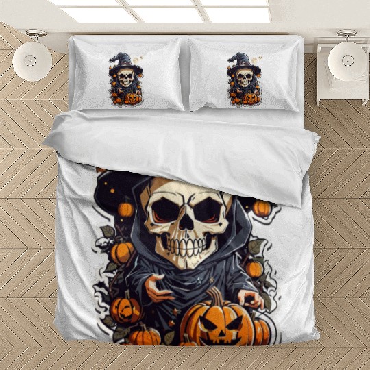 Happy Halloween Pumpkin Skull 53 Bedding Sets