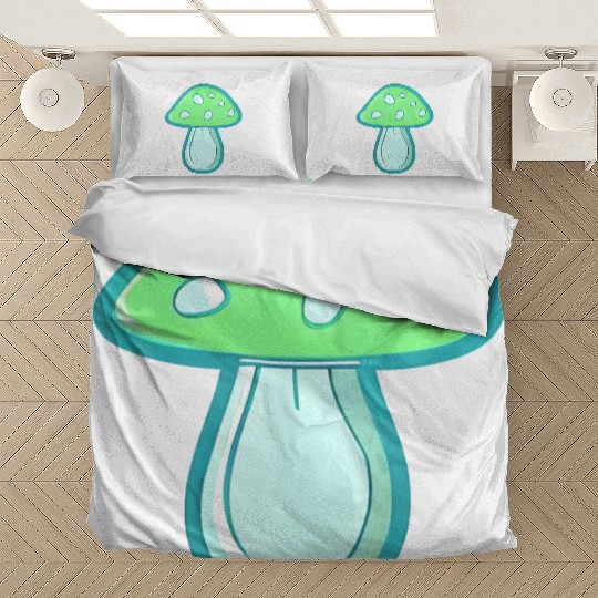 Mushroom CV2 Light Green and Blue Bedding Sets