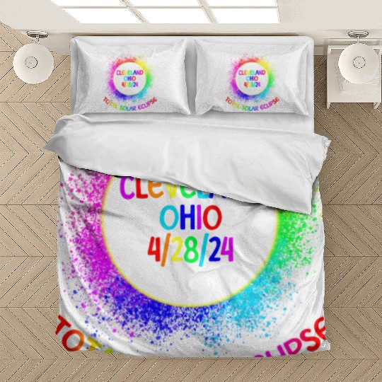 Total Solar Eclipse Cleveland Ohio 4/28/24 Kids Bedding Sets