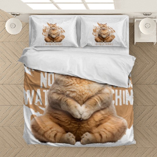 Stretch and Purr: Cat Ready for Exercise Bedding Sets