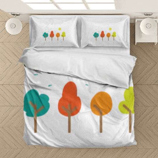 Comic Trees Nature Forests Leaves Environment Bedding Sets