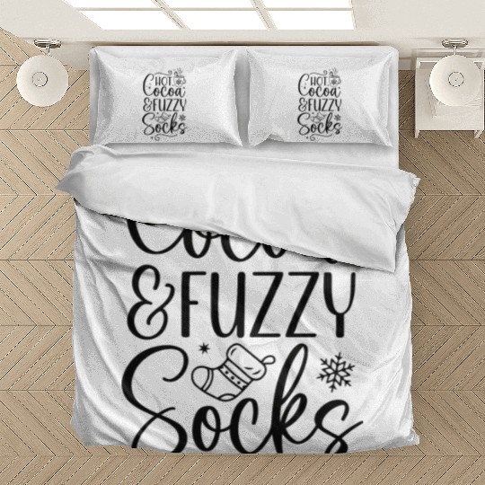 Hot Chocolate Lover Winter Season Sayings Bedding Sets