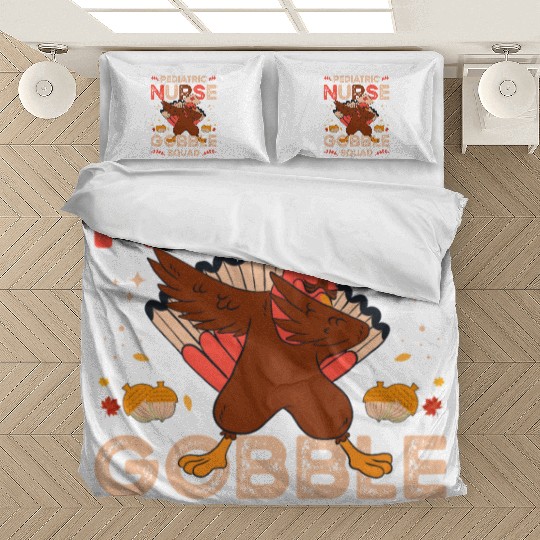 Pediatric Nurse Gobble Squad Bedding Sets