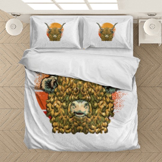 Funny Fluff-tastic Pun Scottish Highland Cow Bedding Sets
