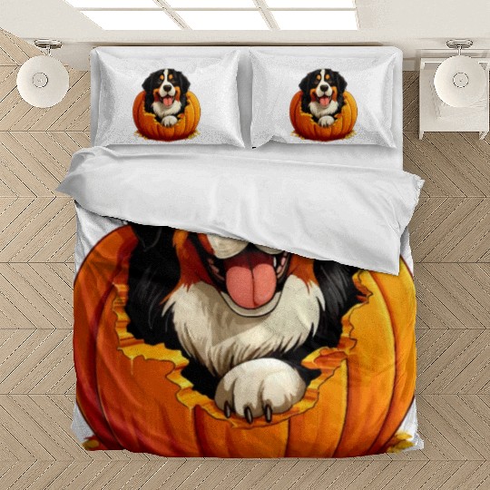 Halloween Bernese Mountain Dog Bedding Sets