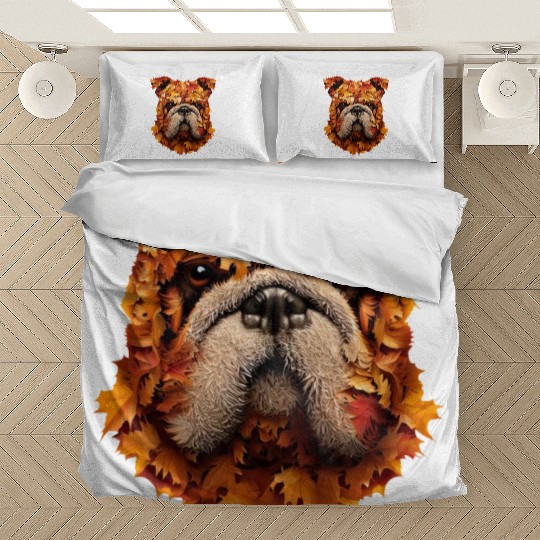 Pug dog autumn pug Bedding Sets