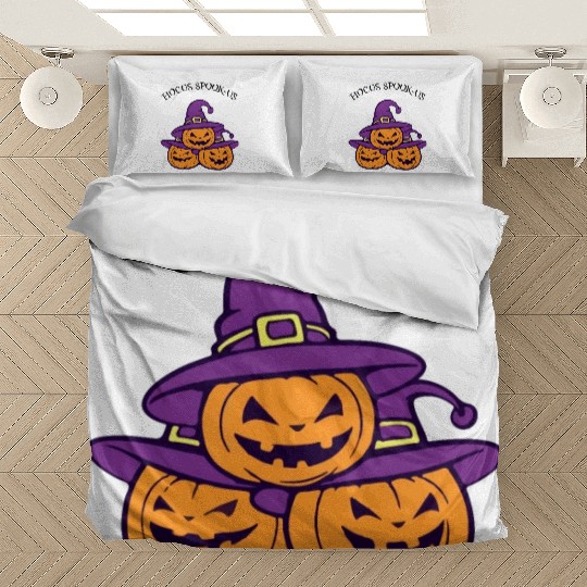Hocus Spook-us: Witch Pocus Pumpkins Light Bedding Sets