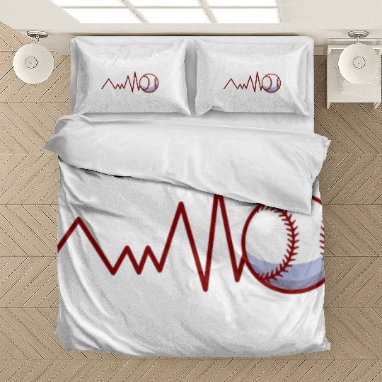 Heartbeat Love Baseball Players Bedding Sets