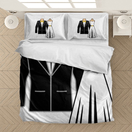 Wedding clothes bride groom Bedding Sets