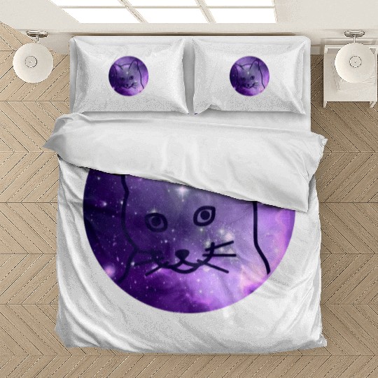 Galaxy Space Cat Funny Cat Lover Bedding Sets