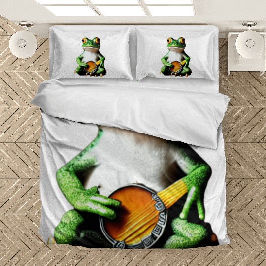 Frog Playing Banjo Bedding Sets