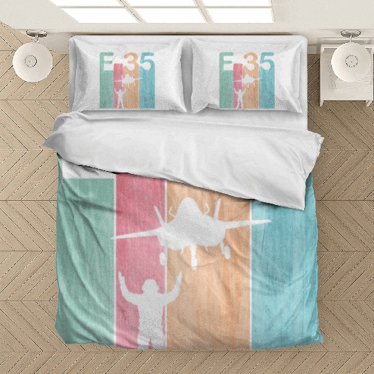 F35 Vintage Air Force Fighter Jets Bedding Sets