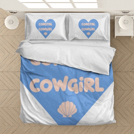 Coastal Cowgirl blue heart Bedding Sets