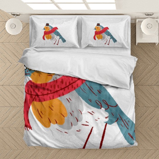 Robin With a Scarf Bedding Sets