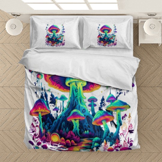 Trippy Mushroom Forest Bedding Sets