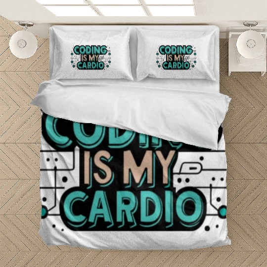 Coding Is My Cardio | Lustiger Programmierer Bedding Sets